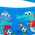 thumbnail image 3 of Pandaie Baby Toddler Boys Swim Trunks Set Rash Guards Dinosaur Swimsuit Shorts Cute Summer Beach Bathing Suit with Hat 5-6 T,Blue, 3 of 4