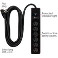 thumbnail image 2 of Cable de extensión GE Surge Protector de 6 salidas y 20 pies, 800 julios, 2 of 7