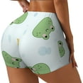 thumbnail image 2 of Kdxio Kawaii Frogs Print Workout Shorts for Women Seamless Soft Smooth Gym Yoga Scrunch Active Shorts, 2 of 5