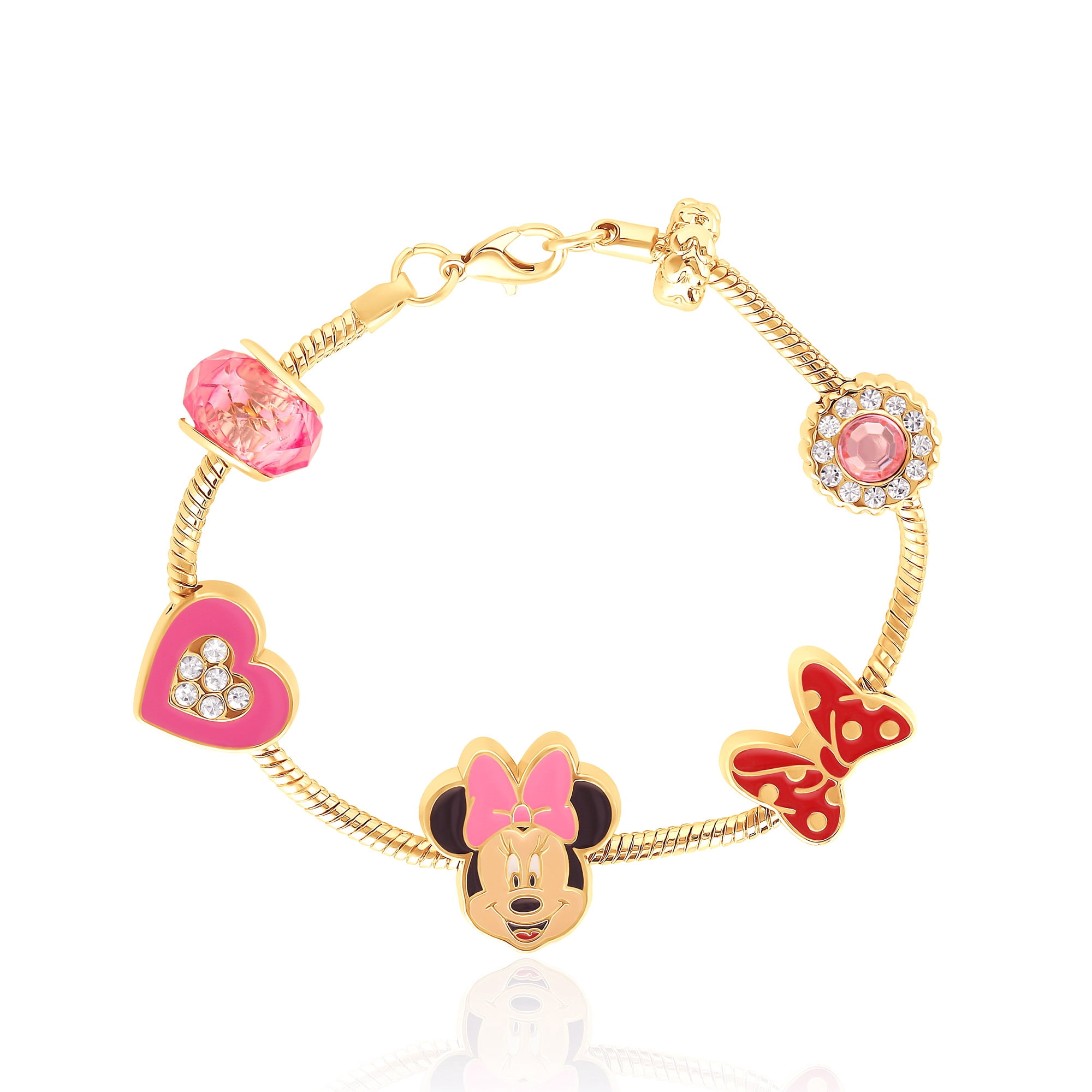 Disney Minnie Mouse Charm Bracelet with Heart Accents