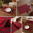 thumbnail image 4 of Christmas Plaid Placemats Place Mats Check Placemat Table Mats Decorative Kitchen Table Placemats, 4 of 7