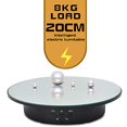 thumbnail image 3 of Qinmay Placa giratoria eléctrica de 360 ​​grados, soporte de exhibición antideslizante de rotación suave ajustable de bajo ruido recargable para productos fotográficos (negro, 7,8 pulgadas/carga 17 LB, 3 of 5