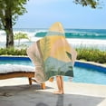 thumbnail image 3 of Yayeee Kids Hooded Towels Toddler Soft Absorbent Beach Bathing Wrap 50" x 23.5", Boho Plants, 3 of 5