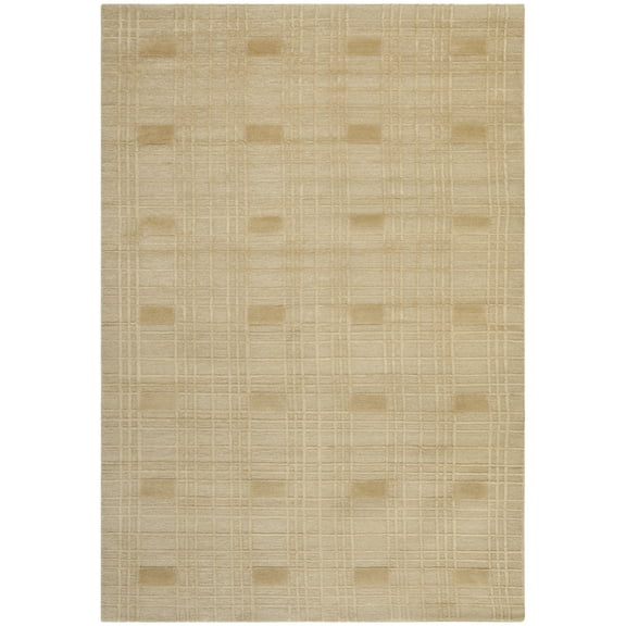 SAFAVIEH Tibetan Abagail Geometric Wool Area Rug, Sand, 6' x 9'