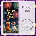 thumbnail image 2 of Fireworks Happy New Year Banner Kitten New Year Display Colorful Fireworks Golden Text Holiday Background for New Year Party Holiday Celebration Indoor Decoration, 2 of 5