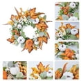 thumbnail image 5 of Guozer Thanksgiving Wreath for Porch Fall Wreaths for Front Door Fall Pumpkin Maple Leafs Decoration for Home Wedding Party, 5 of 7