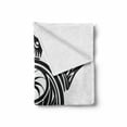 thumbnail image 2 of Turtle Soft Flannel Fleece Throw Blanket, Ying Yang Inspired Ornamental Design on the Shell of Terrapin Animal, Cozy Plush for Indoor and Outdoor Use, 70" x 90", Black and White, by Ambesonne, 2 of 6