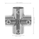 thumbnail image 2 of Moluckfu Conectores Externos De Acero Inoxidable Para Tuberías En Color Gris Claro Duraderos, 2 of 8