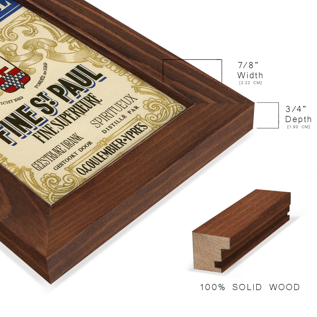 Fine St. Paul -Framed Print w/glass-Chestnut