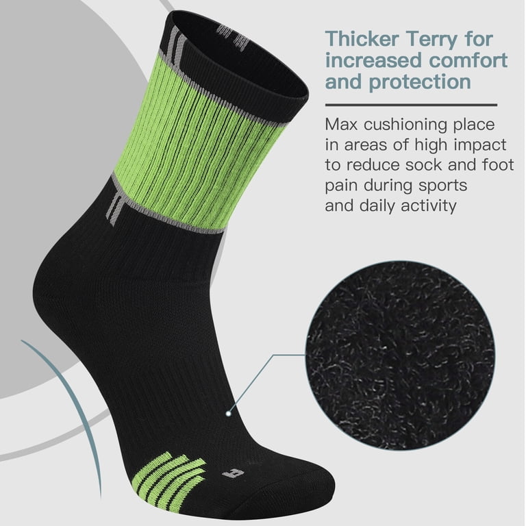 Cooplus Men's Hiking Walking Crew Socks 5-Pack photo 5