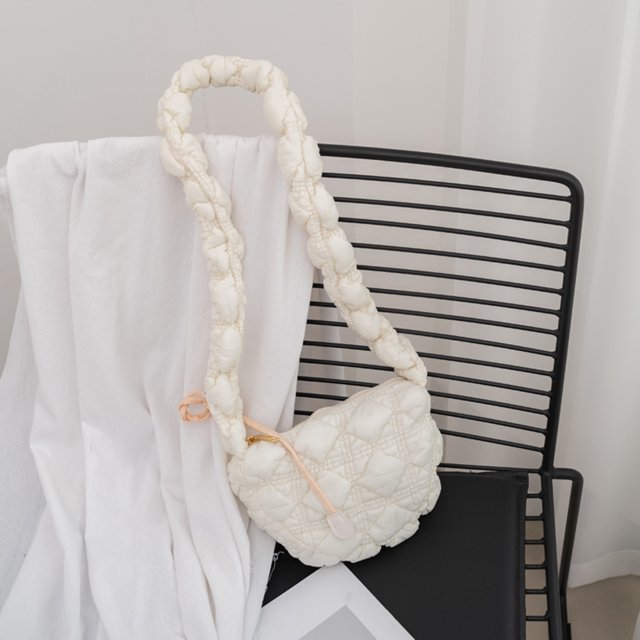 Bolsa De Hombro Bolsa de nube para mujer, bandolera de moda plisada de nailon acolchado informal, Bolsa de mano para mujer Ndcxsfigh Para Estrenar