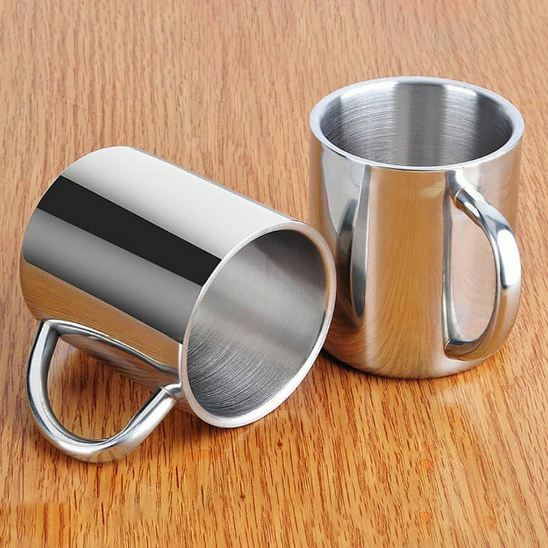 Mikinona stainless steel coffee mug drinking cups beverage cups  metal water cup tea cups cups small wine cups espresso cups coffee mug  stainless steel Italian outdoor cup travel: Espresso Cups
