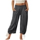 thumbnail image 3 of TaTaai Women's Solid Color Loose Fit Elastic Waist Beam Foot Long Pants Comfortable Casual Trousers with Convenient Side Pockets Versatile Daily Sports and Lounge Pants Gift, 3 of 6