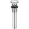 thumbnail image 2 of HEATGENE Bathroom Sink Drain Chrome, Pop Up Drain Stopper for Bathroom Sink, Bathroom Sink Drain Stopper Pop Up, Pop Up Drain with Overflow, Fits 1-1/2" Opening with a 1-1/4" Tailpiece, 2 of 8