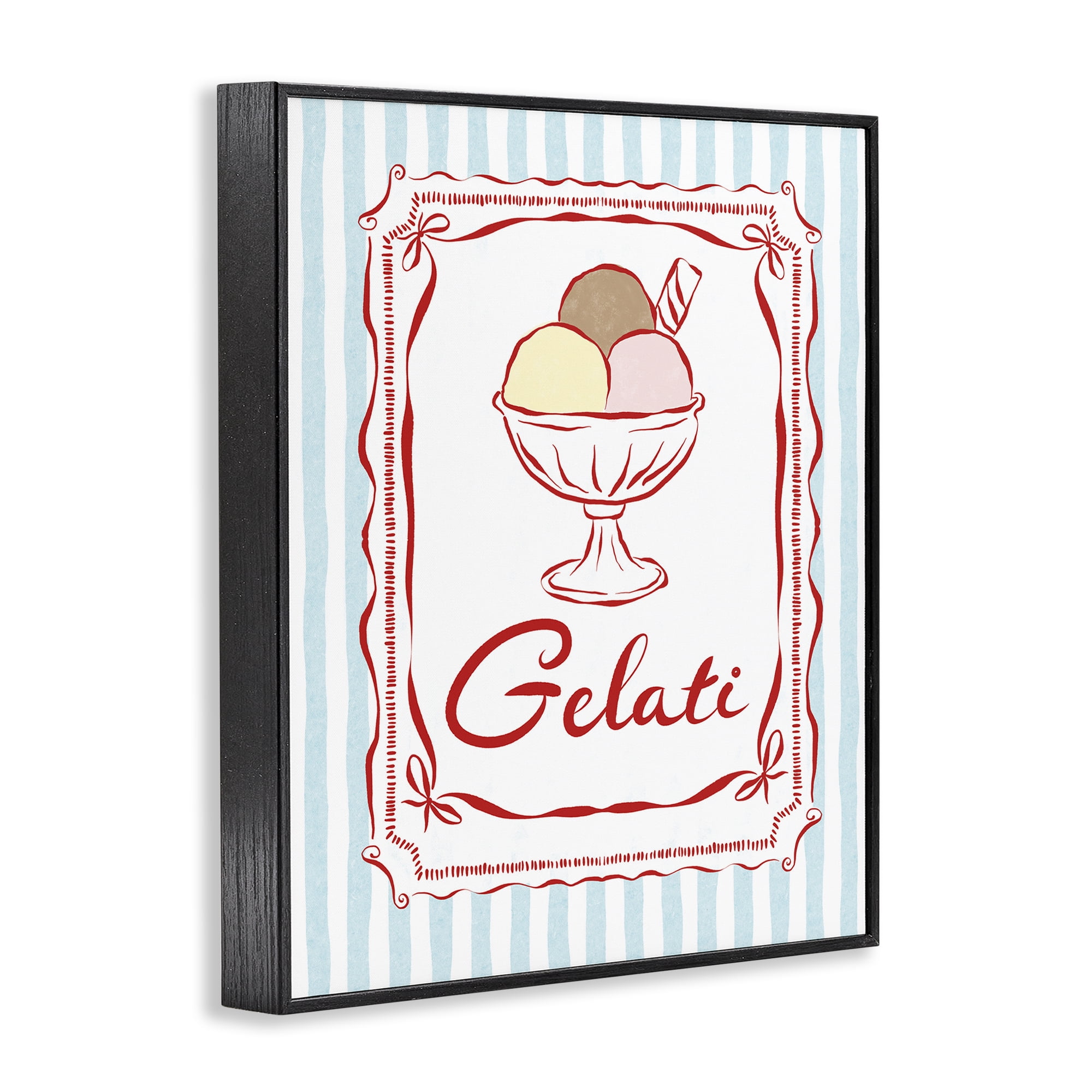 Stupell Industries Italian Summer Gelati Black Framed Giclee Art, design by Miriam Wood
