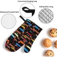 thumbnail image 4 of Cute Dachshund Oven Mitts and Pot Holders Set Funny Dogs Print Kitchen Gloves Heat Resistant Hot Pads for Microwave BBQ Cooking Baking Grilling (4pcs), 4 of 6