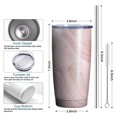 thumbnail image 6 of 20oz Tumbler with Lid and Straw Stainless Pink Marble Steel Vacuum Insulated Water Coffee Tumbler Cup, Double Wall Vacuum Insulated Travel Mug Reusable Tumblers for Ice Drinks, Hot Beverage, 6 of 7