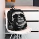 thumbnail image 5 of Disketp Black White Hat Skull Mochila Ligera Clásica con Múltiples Bolsillos, Mochila Casual para Hombre y Mujer, Ideal para Escuela, Trabajo y Viajes, 5 of 6
