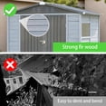 thumbnail image 6 of 6 ft. W x 4 ft. D Outdoor Iron & Solid Wood Tool Storage Shed with Two Doors and Windows, 6 of 7