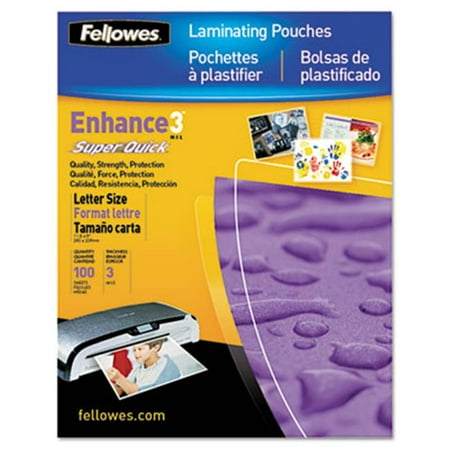 Fellowes Laminating Pouches 3 mils Letter Size 100-Pk
