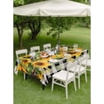 thumbnail image 2 of Rectangle Outdoor Tablecloth With Umbrella Hole And Zipper– Sunflower Waterproof Patio Table Cover for Party, Picnic, Backyard, 60"x84" , Rustic Farmhouse Barn Star Black Buffalo Plaid, 2 of 8