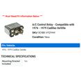 thumbnail image 2 of A/C Control Relay - Compatible with 1976 - 1979 Cadillac DeVille 1977 1978, 2 of 2