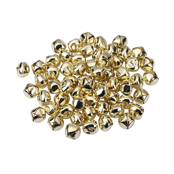 100 Pcs Small Christmas Jingle Bells, 1 Inch Bell for DIY Crafts (Gold ...