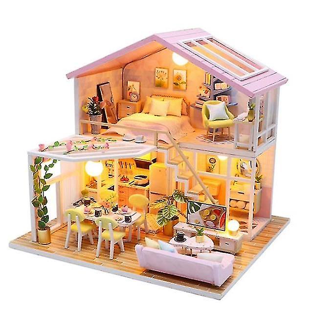 Kit DIY Maison De Poupée En Bois Cutebee - Forest Teashop, Meubles Inclus, Neuf, Origine Chine