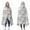 White Halloween Skull, variant on Wearable Blanket,White Halloween Witch Pumpkin Pattern Hooded Wearable Flannel Blanket for Adults & Teens,Winter Poncho Shawl Wrap Cape Cozy Anti-Pill,50"x60"