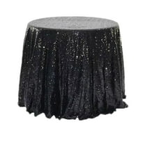 Round Sequin Table Cloth Flash Fabric Table Cloth Small Round Flash Table Cloth Suitable for Wedding Birthday Party Christmas Decoration