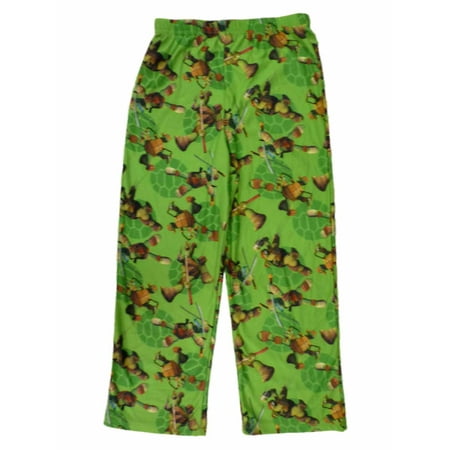 Teenage Mutant Ninja Turtles Boys Green Flannel Sleep Pants Pajama Bottoms S - Size - Small (6-7)