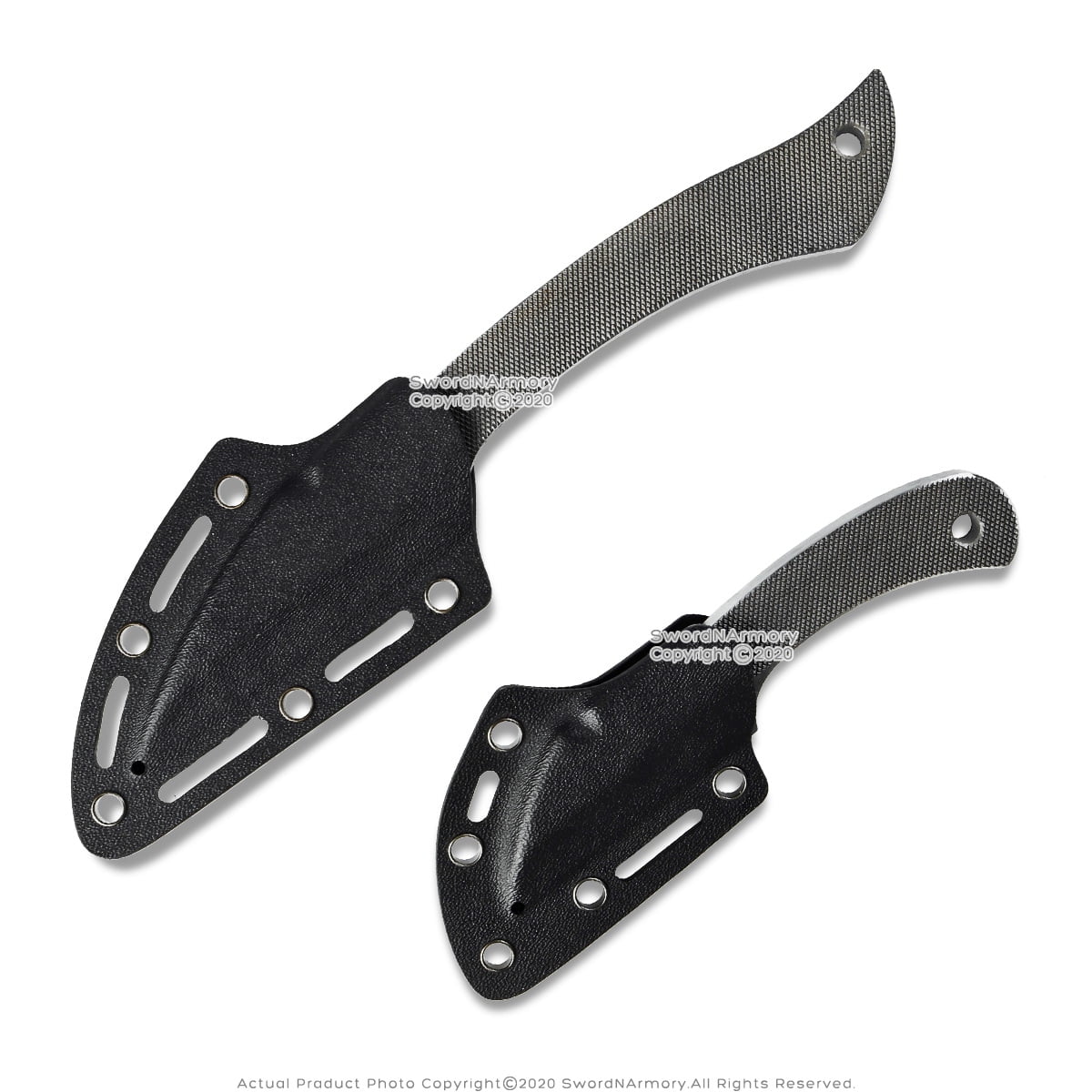 8.5” Fixed Blade Tactical Knife T12 Steel File Finished Hilt with Kydex Sheath