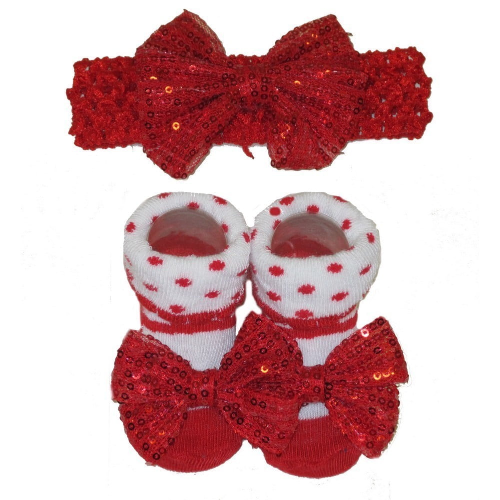 baby girl red socks
