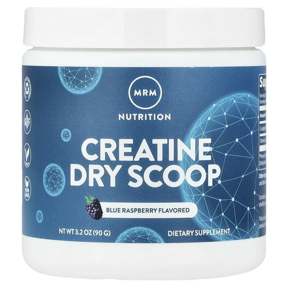 MRM (Metabolic Response Modifiers) Creatine Dry Scoop, Blue Raspberry 90 g Powder