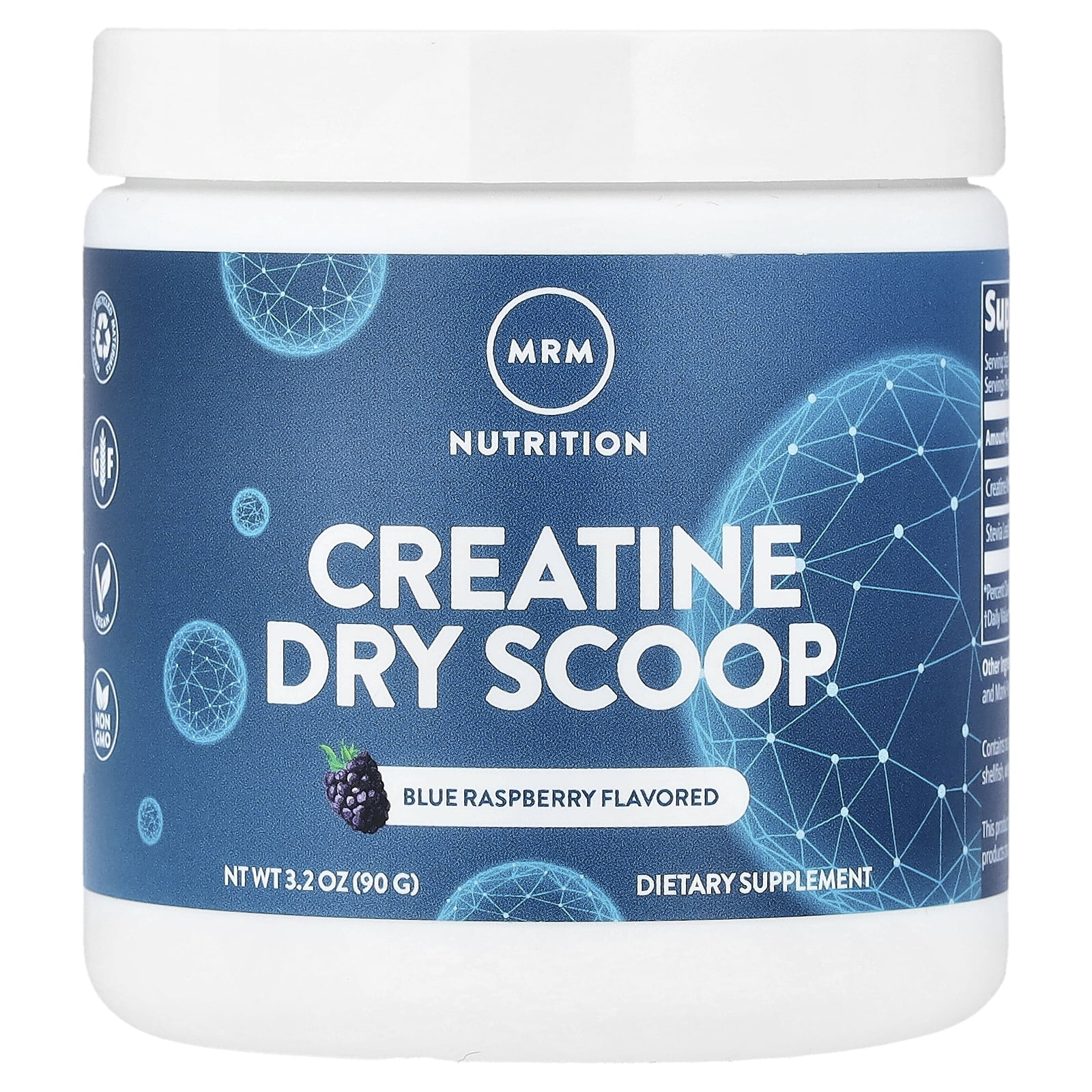MRM (Metabolic Response Modifiers) Creatine Dry Scoop, Blue Raspberry 90 g Powder