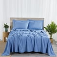 thumbnail image 2 of BIBB HOME 2000 COUNT 6-PIECE RAYON FROM BAMBOO SHEET SET - TWIN XL - OCEAN BLUE, 2 of 5