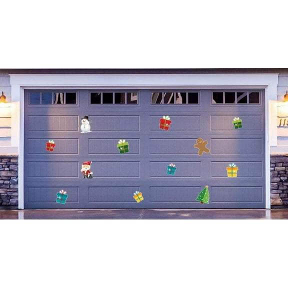 VictoryStore Christmas Themed Garage Magnets Display, Indoor or Outdoor Holiday Magnets, 12 Pieces (19650)