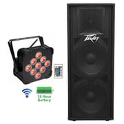 Peavey PV215 Dual 15" 1400W Speaker Cabinet PV 215+Wireless Par Can Wash Light