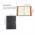 thumbnail image 7 of A5 Leather Binder Notebook Diary with Replaceable Paper for Travel Journal Recipe Log and Habit Tracking Ideal for Office and Use - 5 x 8.3 inches, 7 of 7