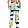 thumbnail image 3 of Disketp Daisy Striped Nautical Men'S Pajama Pants - Ultra Soft Fleece Sleep And Lounge Pants (Size: S-Xxl), 3 of 9