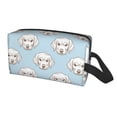 thumbnail image 2 of Goofa Dog Printed Toiletry Bag with Handle,Large Capacity Travel Makeup Cosmetic Bag for Women, Carry on Airport Airline Compliant Bag, 2 of 9