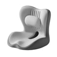 thumbnail image 1 of Cojín soporte para el coxis, almohada para la espalda, funda lavable, cojín ergonómico asiento espuma viscoelástica, cojines para sillas Gris, 1 of 8