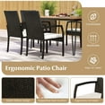 thumbnail image 5 of Costway 7 PCS Patio Dining Set with Acacia Wood Dining Table Rattan Armchairs Soft Cushions, 5 of 7