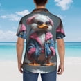 thumbnail image 6 of Daiia Lady Duck Hawaiian Shirt for Men Gentle Cotton Regular Short Sleeve Casual-Small, 6 of 9