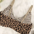 thumbnail image 4 of Telankuip Leopard Print Push up Bras for Women Wireless with Lift and Support Comfort Bras Full Coverage Smoothing Seamless Bra No Underwire Thin Breathable Bralettes Beige M, 4 of 7