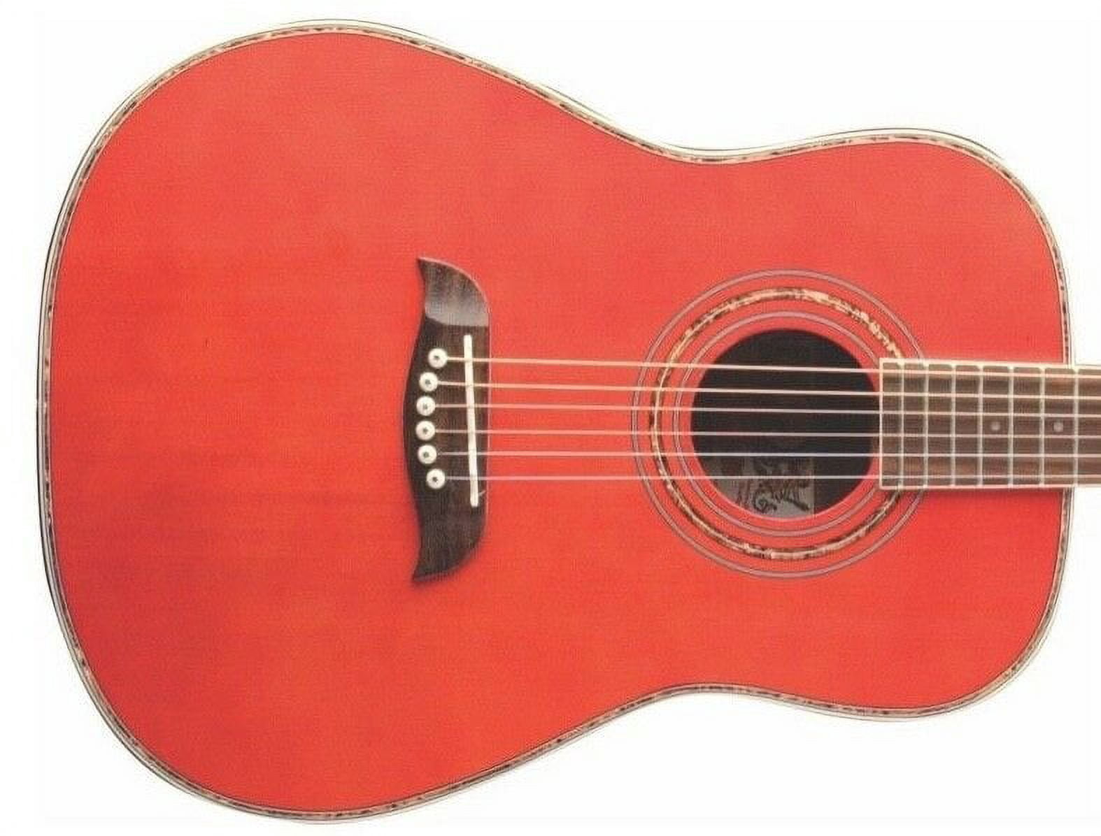Oscar Schmidt OG1TR 3/4 Size Acoustic Guitar (High Gloss Red)