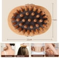 thumbnail image 4 of 2-Piece Wooden Massage Comb w/ Meridian Trigger Point & Scraping for Body & Scalp, Sandalwood, 4 of 7