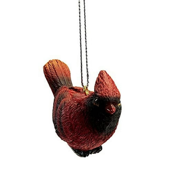 Holiday Ornament Male Cardinal, 1.75", Polyresin, Christmas Good Health, Decorative Hanging Ornaments, 134091