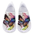thumbnail image 1 of Zapatos planos informales para mujer, zapatillas con estampado de mariposas en 3D, de malla transpirable, para caminar al aire libre, para verano y otoño, 1 of 5