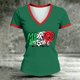 thumbnail image 5 of Women's Football Graphic T-Shirt, Women's V-Neck Short Sleeve Letter Print T-Shirt, Fashion Casual Top for Daily Wear for Soccer Tournament 2026 Army Green Size: S, 5 of 5